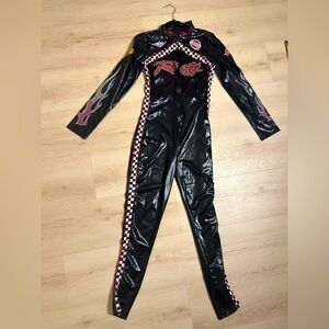 DREAMGIRL Women’s Halloween Sexy Race Car Driver Jumpsuit - Medium